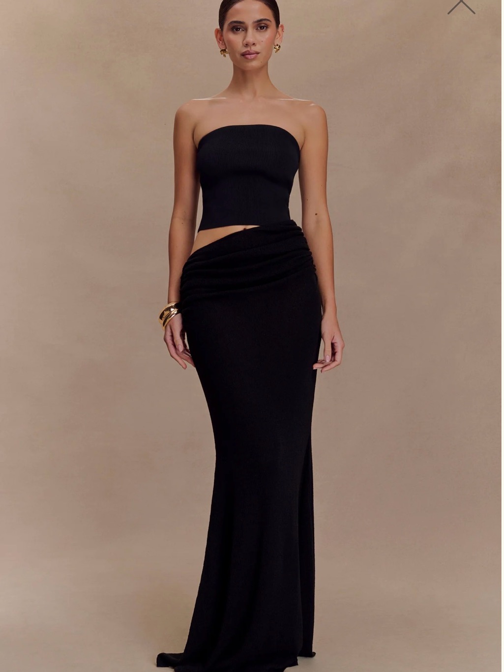 Jasiel Strapless Knit Maxi Dress